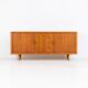 Buffet en teck avec portes à tambour par Silkeborg (Danemark, années 1960).