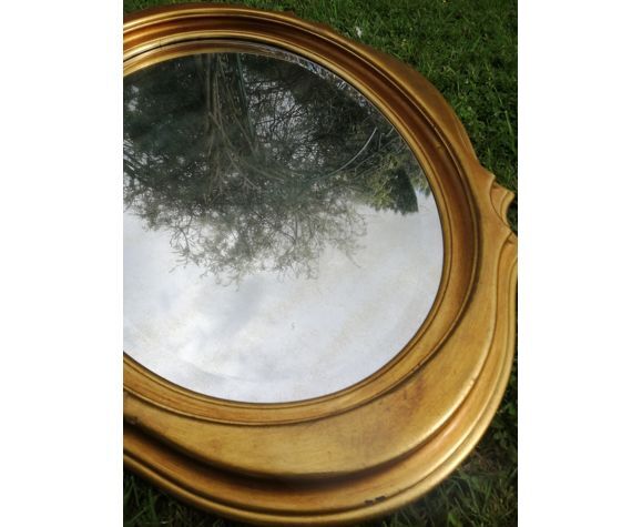 Beveled oval mirror 90x55cm