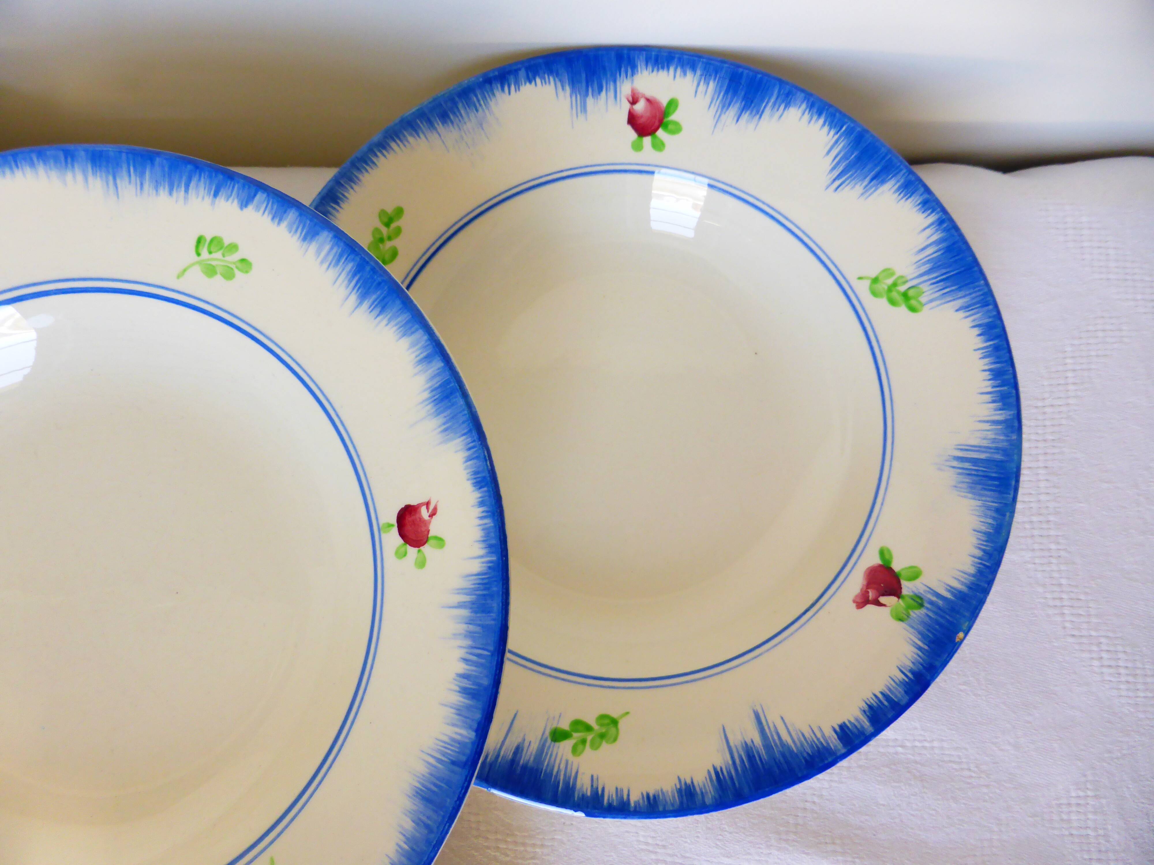 4 deep plates from Gien model Bagatelle 210746