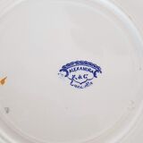 Set of 6 model Alexandra flat plates Lunéville K&C
