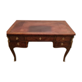 Louis XV period walnut and veneer flat desk
