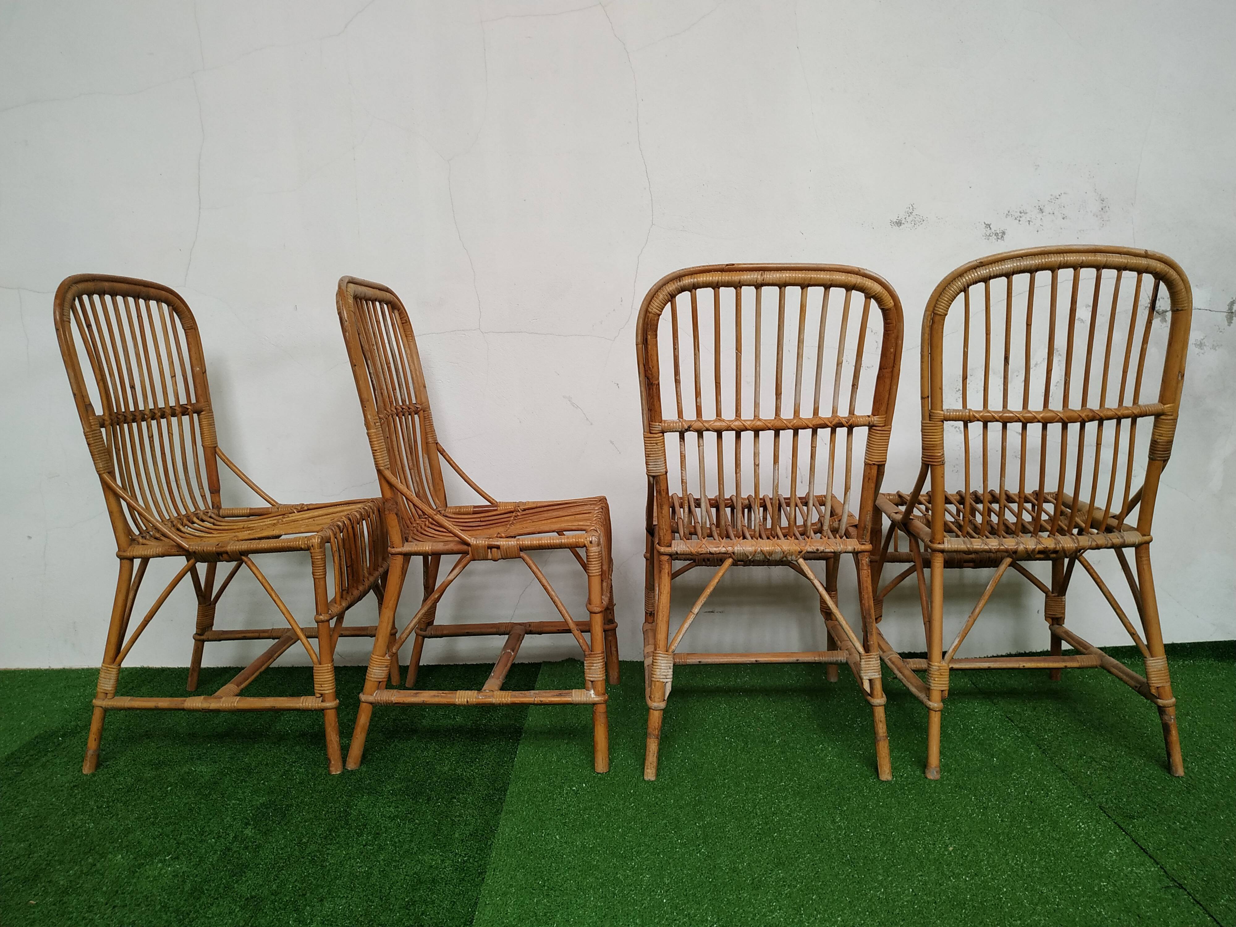 4 rattan chairs