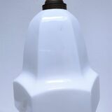 Art deco lamp silver and opaline brass