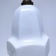 Lampe art déco laiton argenté et opaline