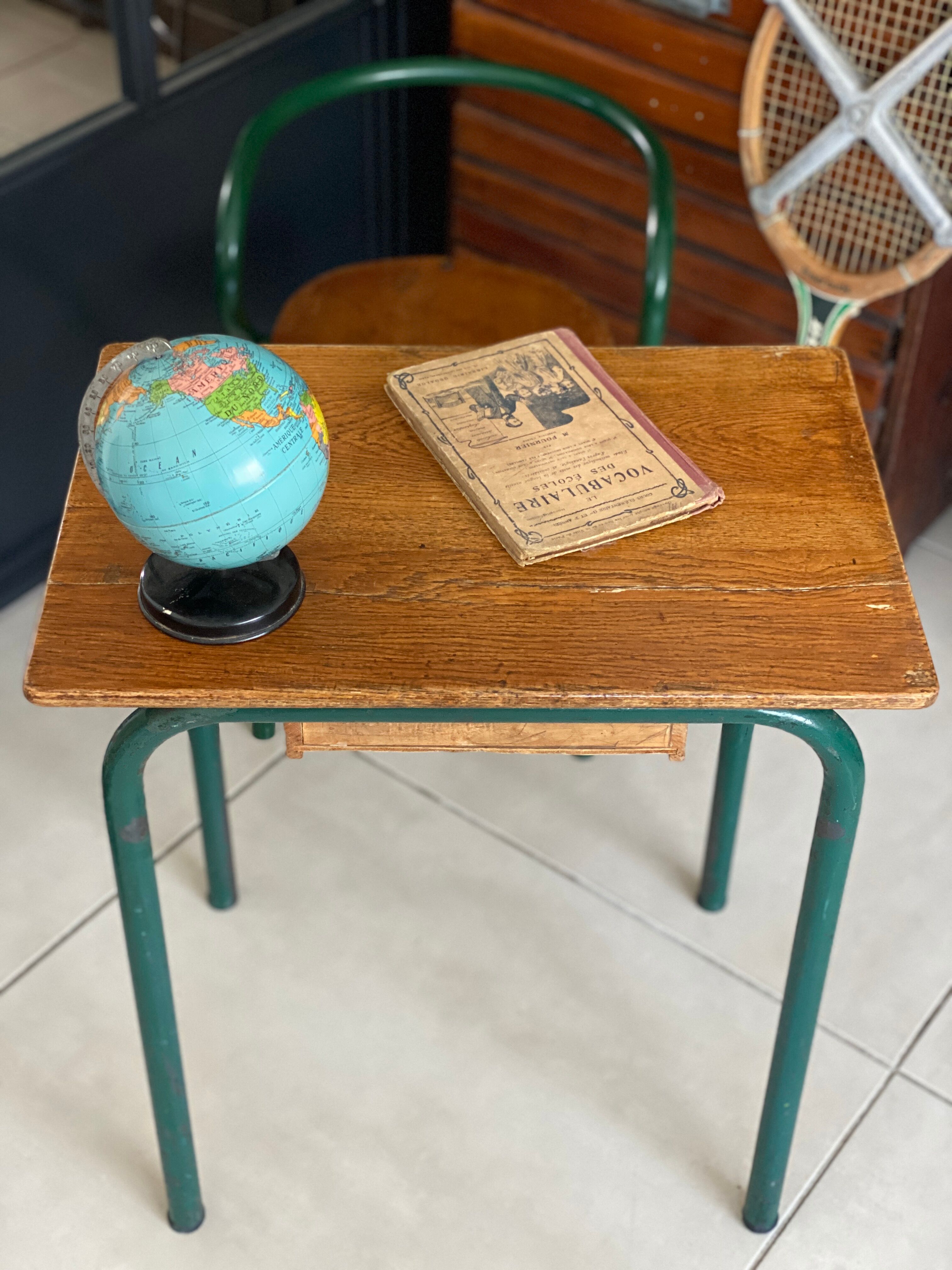 Desk and school chair set