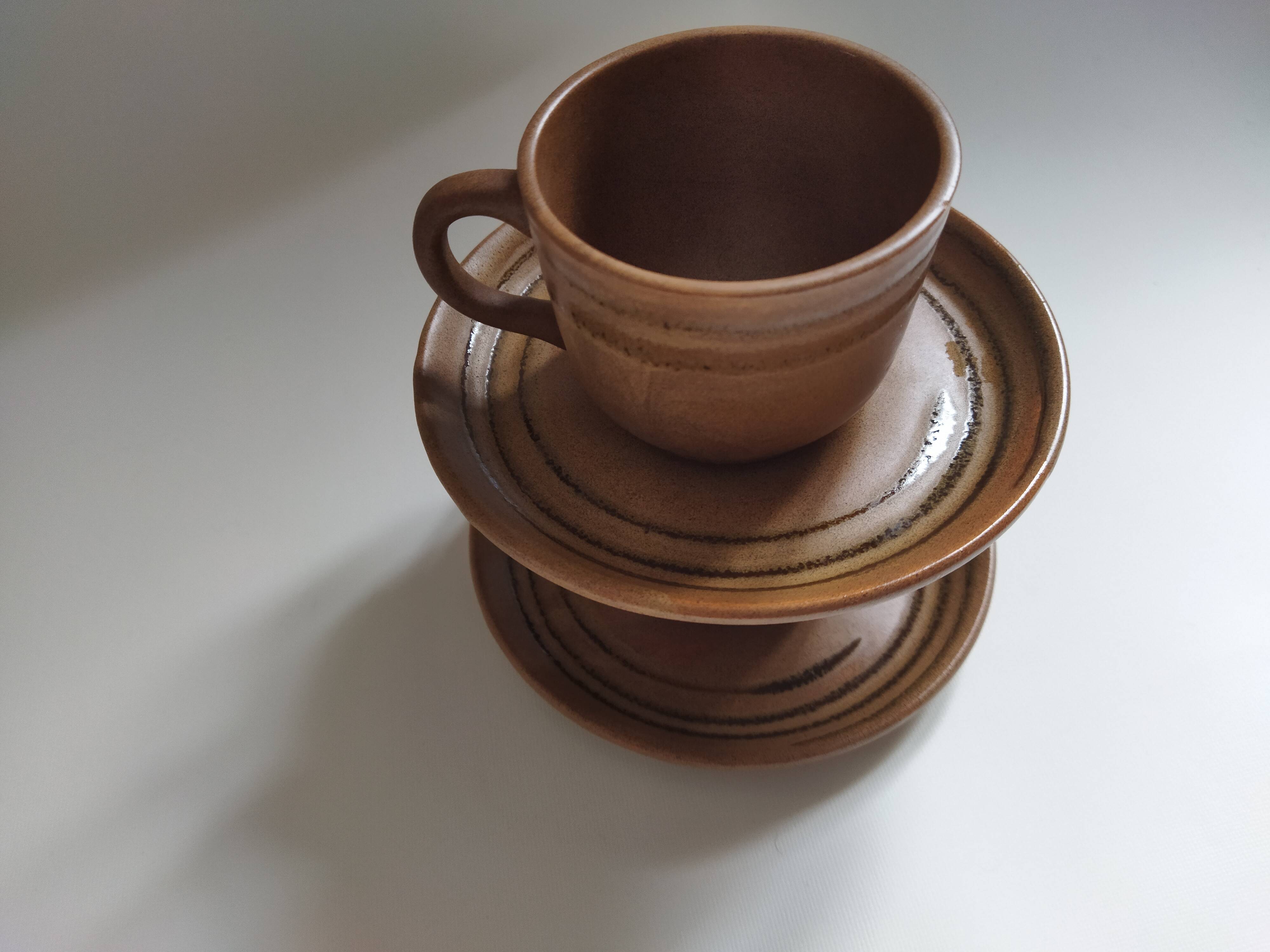 Sarreguemines "Savoie" coffee cups