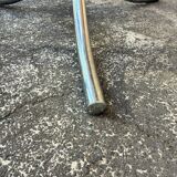 70s chrome metal and smoked glass table