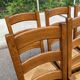 Set of 6 rustic solid oak chairs with straw seats — Very good condition