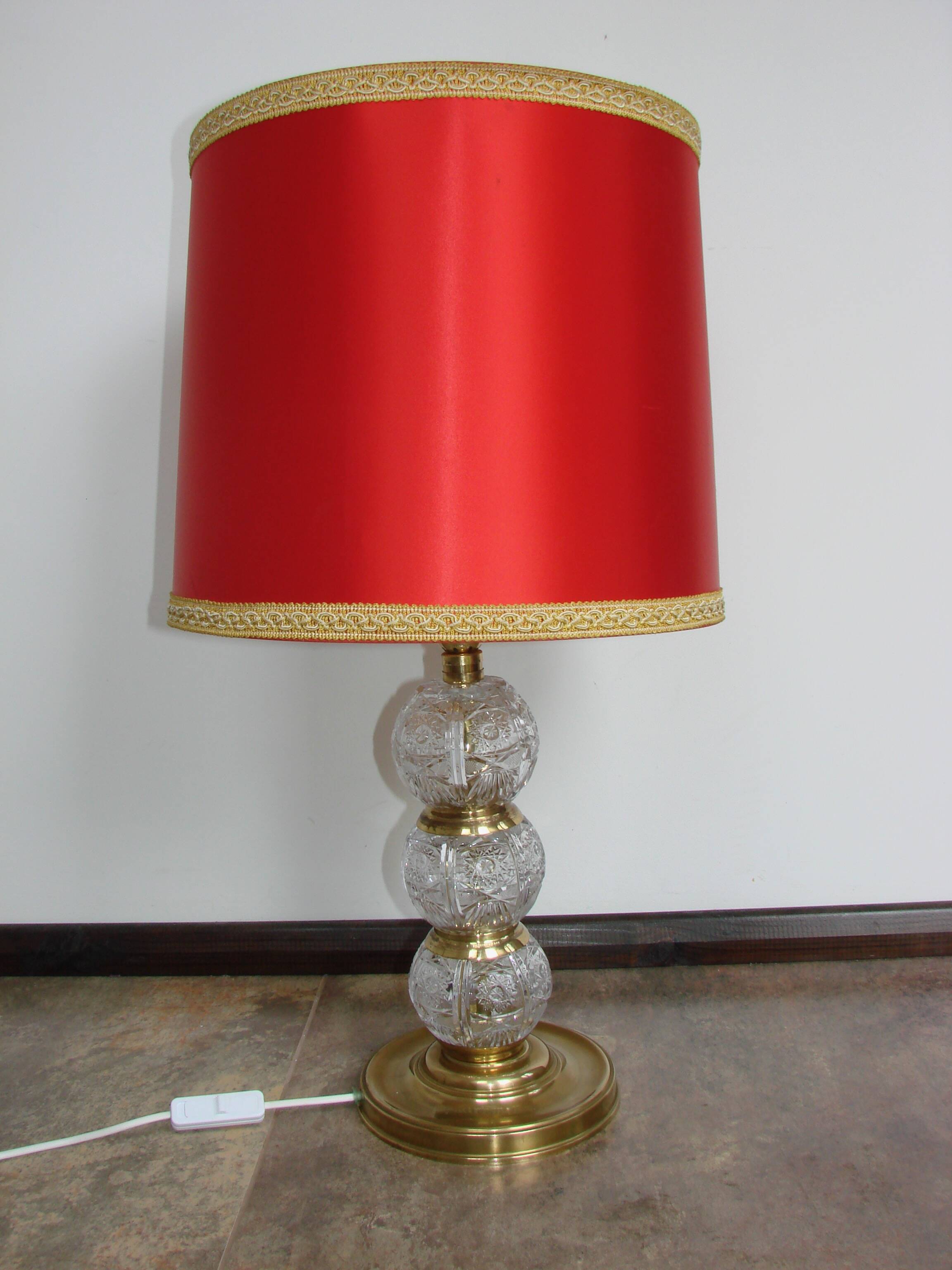 Vintage crystal lamp, 1970s
