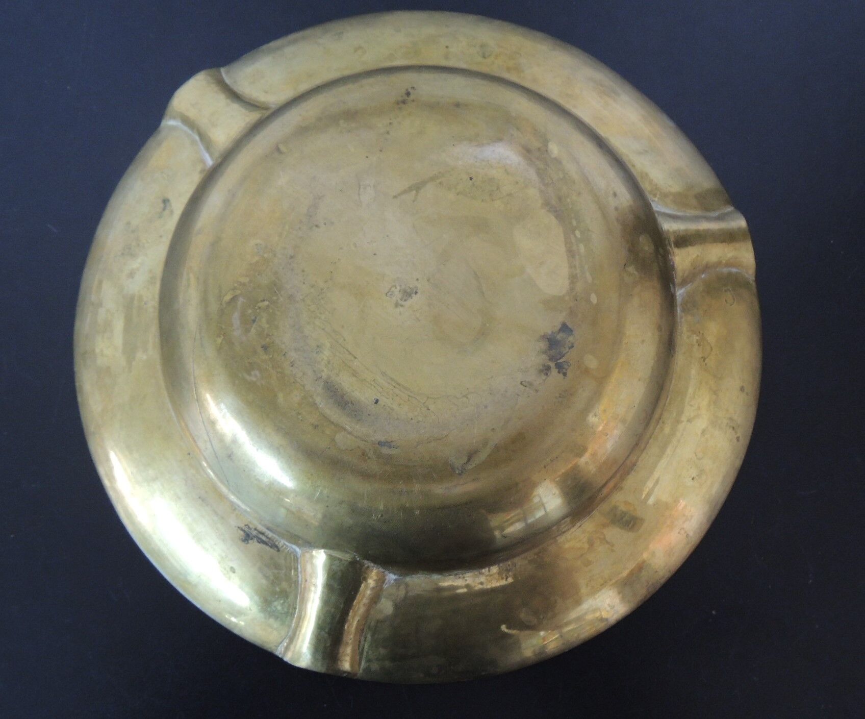 Large vintage brass ashtray
