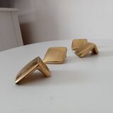 Vintage furniture handles in solid gilded brass