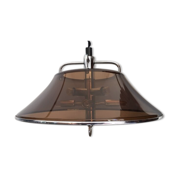 1970's acrylic/chrome 8 bulb hanging lamp.