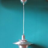Small suspension in aluminum and opaline. Sweden 2000