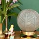 Lampe à poser globe vintage art déco en verre dépoli