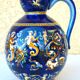 Large pitcher vase, Gien earthenware, Renaissance model, 1940s/50s.