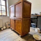 Vintage wooden baker's cupboard / large industrial cupboard