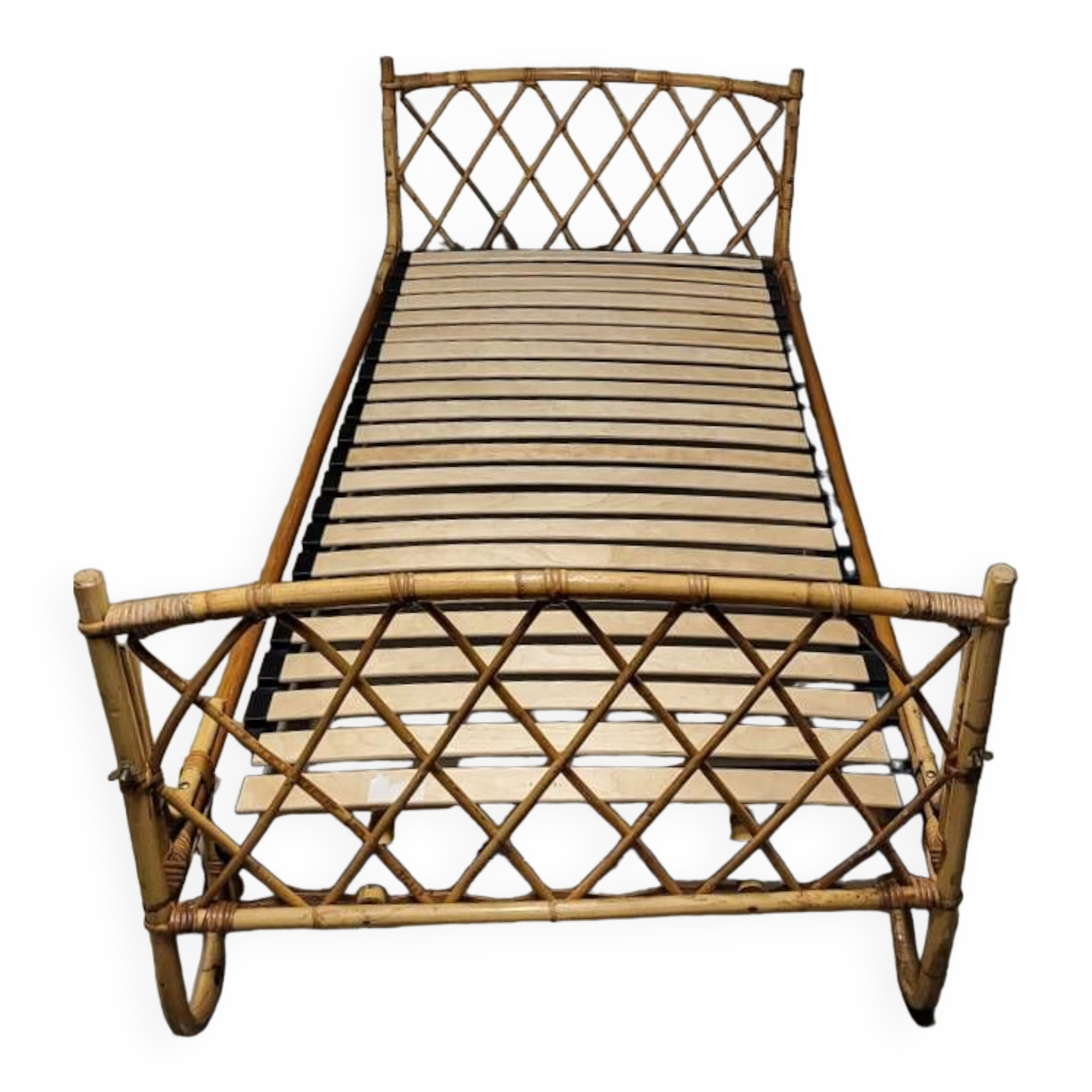 Vintage rattan bed