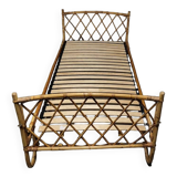 Vintage rattan bed