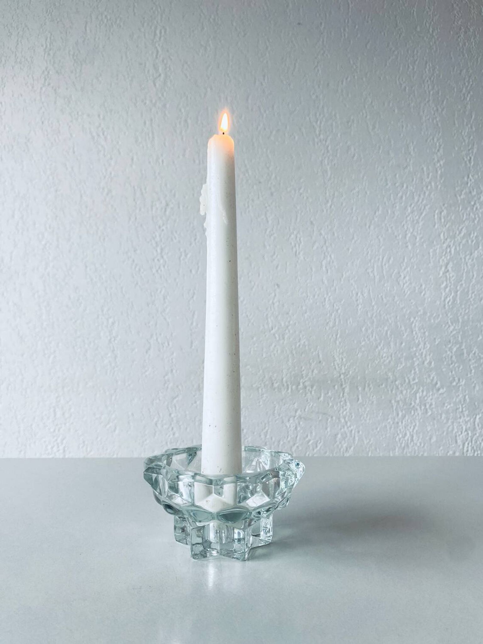 Bougeoir étoilé en cristal