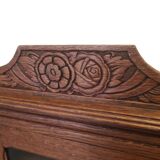 French Art Deco Oak Wall Cabinet, 1930s