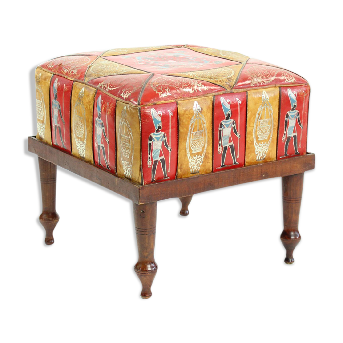 Turkish Ottoman in Leather circa 1960