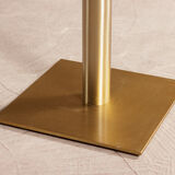 Solid walnut dining table on brass center base