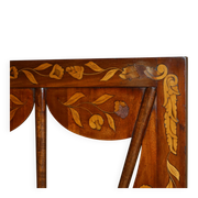 Pair of three-panel screens made of Dutch hardwood and walnut.