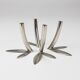 Werkstätte Hagenauer Up to 6 Soliflore Vases Leaf, Brass & Nickel, Vienna, 1960s