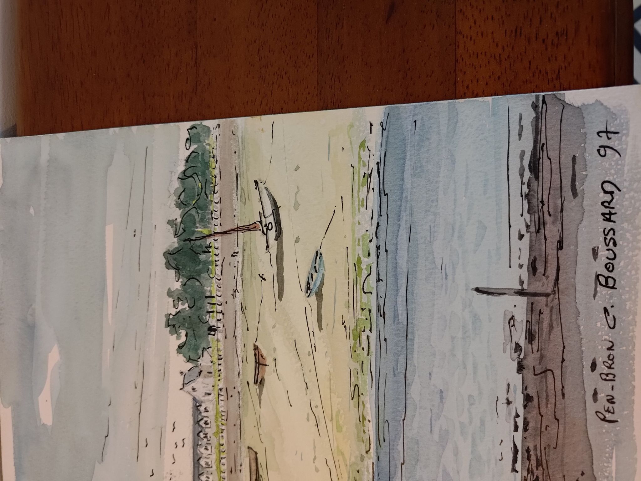 Aquarelle Pen Bron Bretagne