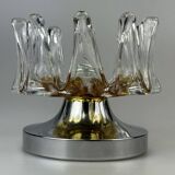 60s 70s wall lamp Wall Sconce made of metal & Murano glass Space Age design