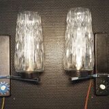 Pair of wall lights from the 1950s-1960s with a push switch