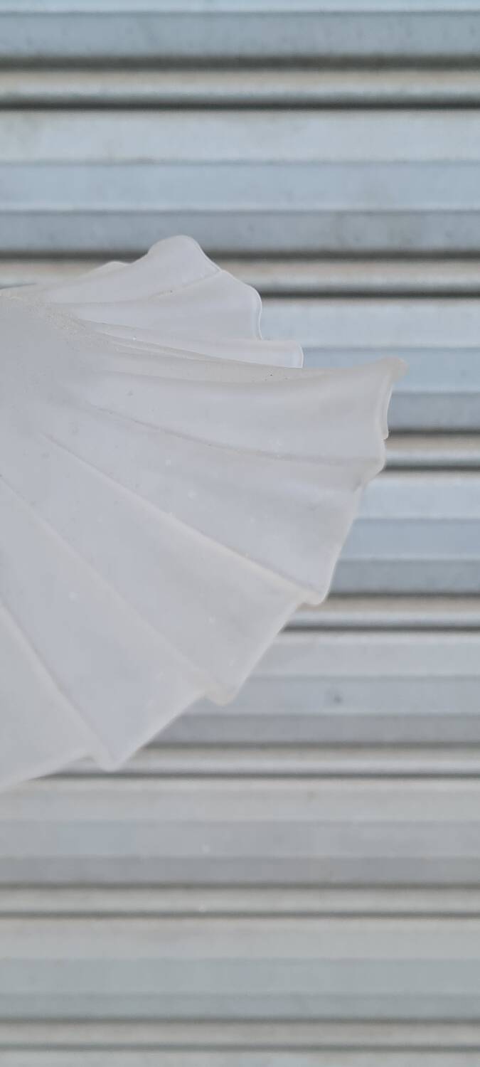 Paire de suspensions en verre poli