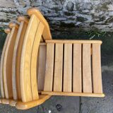 Suite of 8 solid beech chairs
