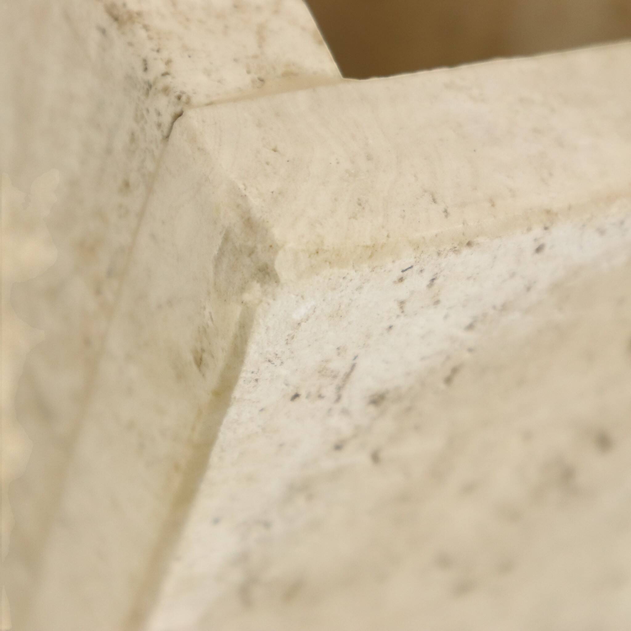 Vintage Travertine Natural Stone Magazine Rack – 1970s