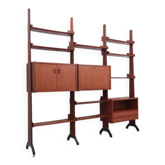 Mid century modular teak bookcase AV Arredamenti 1960s