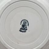 2 deep ironware plates “Narcissus” St Amand