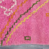 Handmade pink Beni Ourain rug, 150/250cm