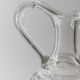 Carafe vintage en verre pressé des années 1960, verre clair sculptural avec texture à motifs et bouchon