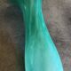 Vintage speckled green marbled glass vase, art nouveau