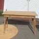 Antique vintage bistro table in solid raw wood for 6 people