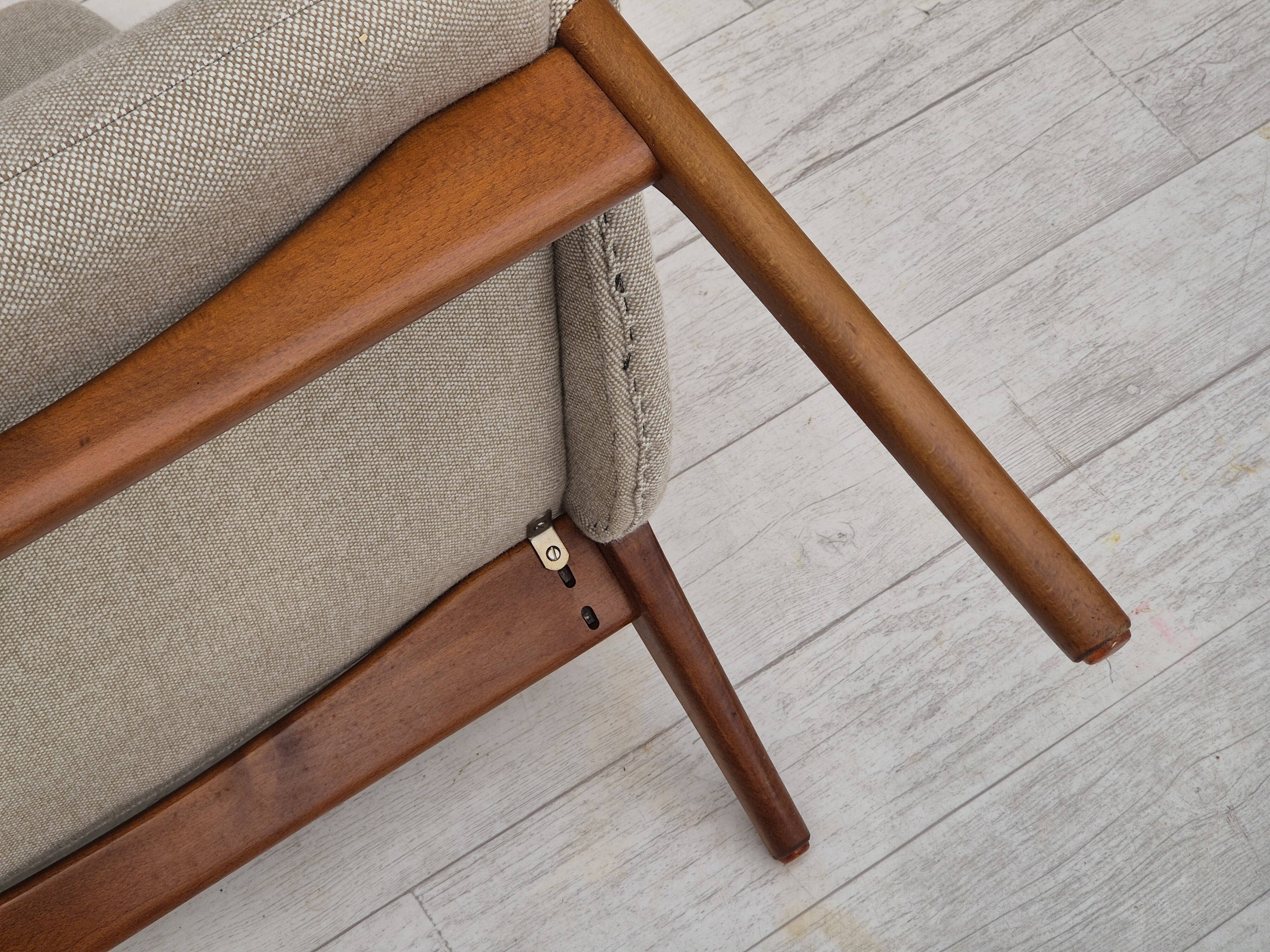 1960s, Danish design by Alf Svensson for Fritz Hansen, reupholstered easy chair model 4331.