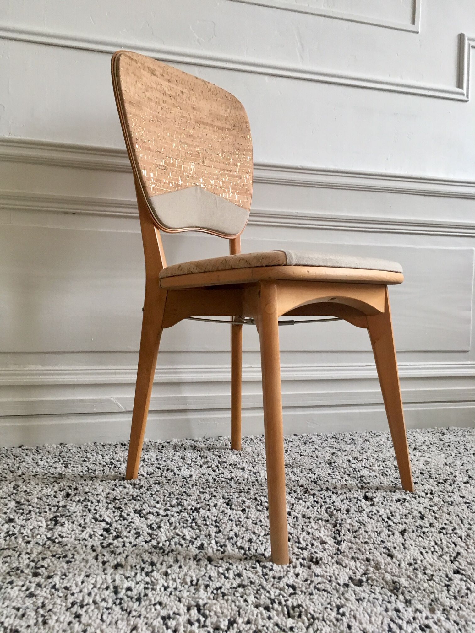 Restored vintage monoblock chair