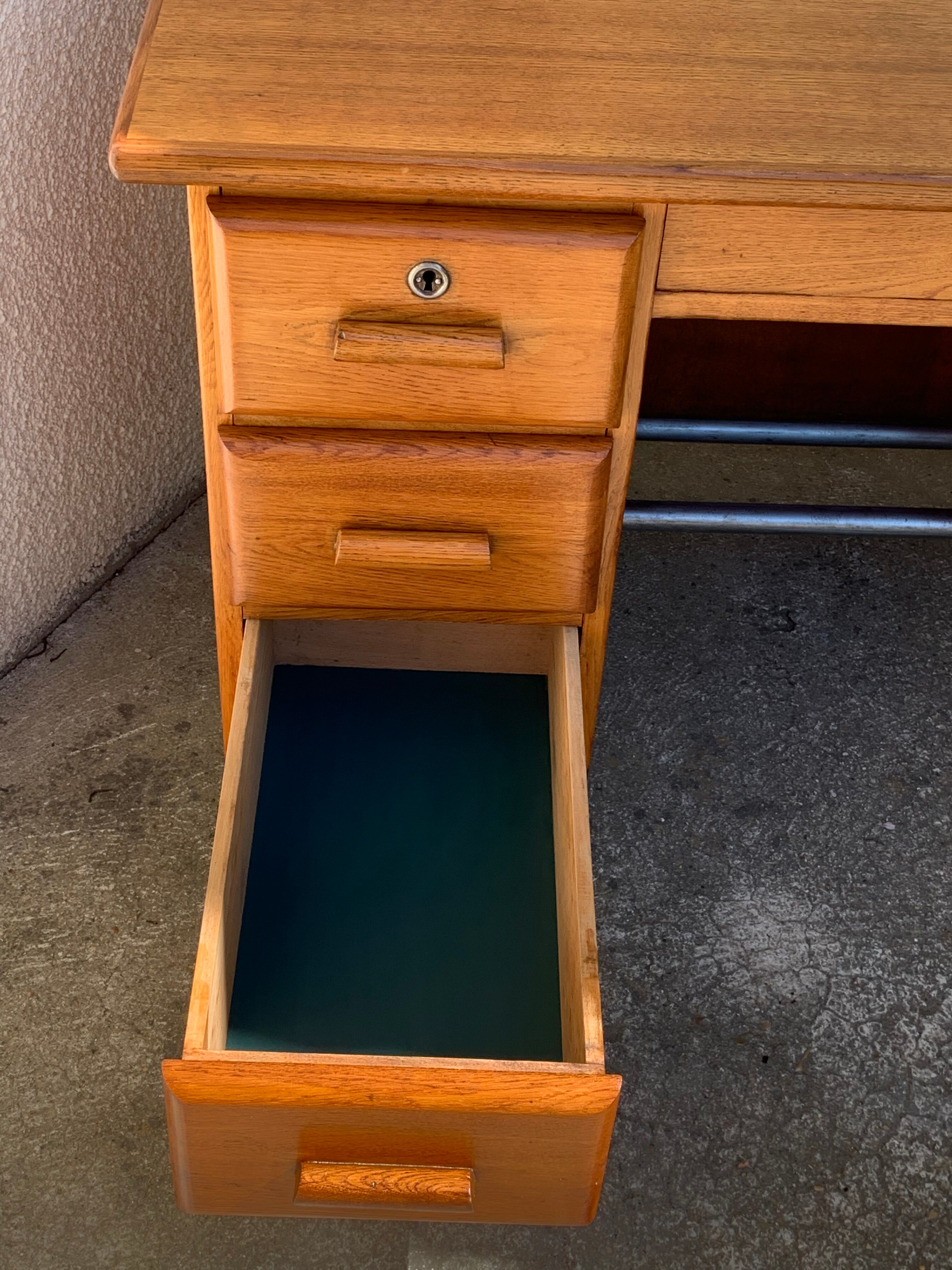 Office schoolmaster 1950 solid oak