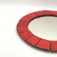 Vintage handcrafted ceramic mirror, 1970s