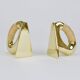 Pair of Carl Auböck Flat Iron bookends in brass and rattan #3530, Vienna, Austria