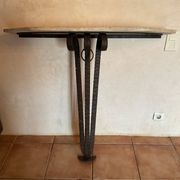 Large wrought iron console