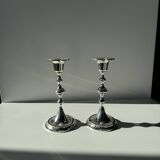 Pair of small silver candlesticks