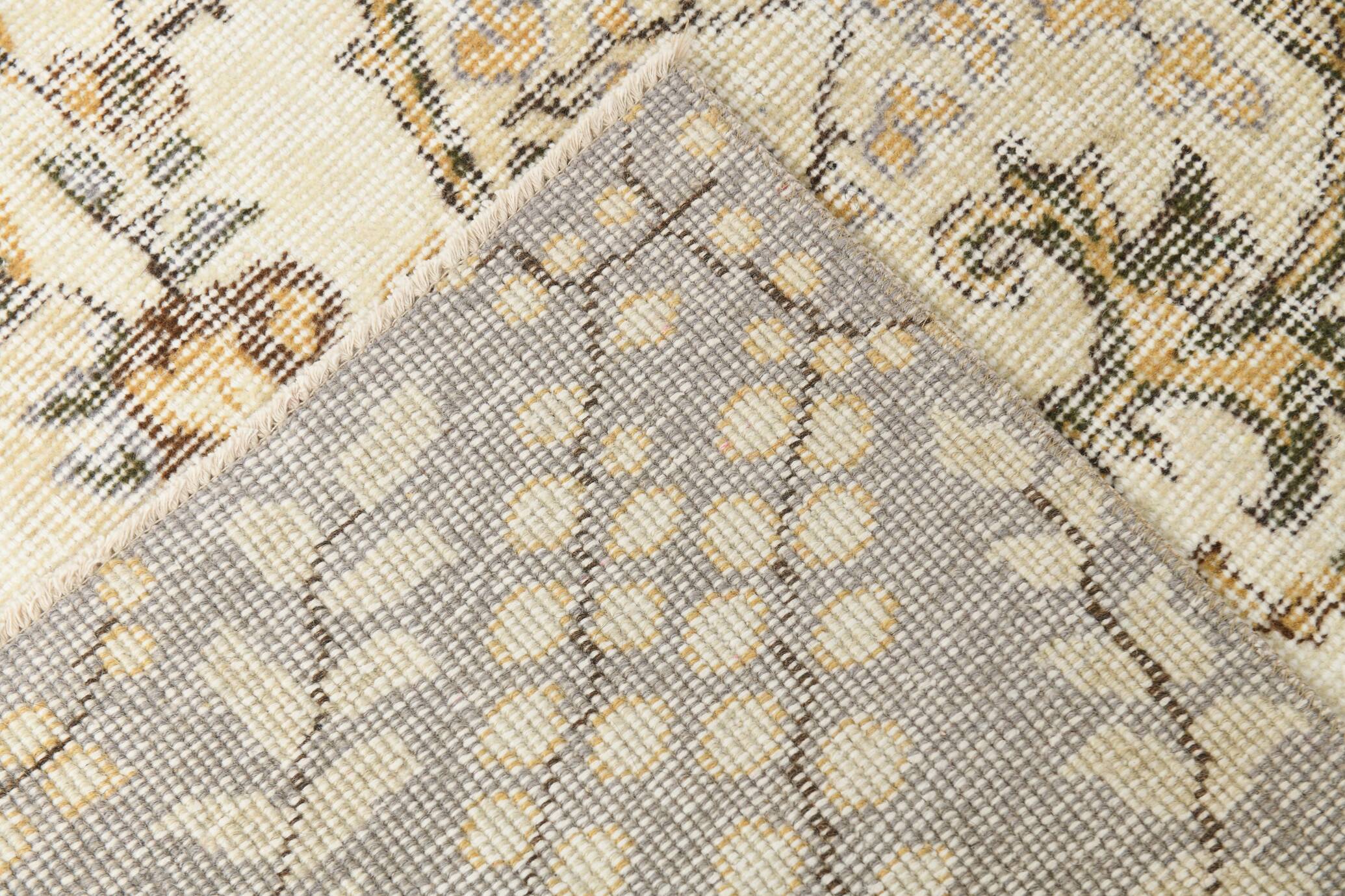 6x10 Classic & Bordered Beige Turkish Vintage Rug, 193x306Cm SK 5705