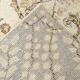 Tapis turc beige classique et bordé vintage 6x10, 193x306 cm SK 5705