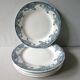 Set of 6 flat plates, Saint Amand model Suzanne, floral decoration